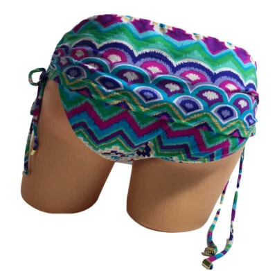 Apt. 9 Blue Hipster Fold Over Ruched Bikini Swim Bottoms Size L NWT $42 - Image 1 of 3