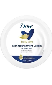 3 New Dove Nourishing Body Care Rich Nourishment Cream 75ML 2.53 FL OZ (3 Pack) - Picture 1 of 2