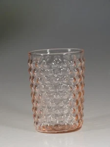 Sparkling Vintage Deco MacBeth-Evans MacHOB pink glass Water Tumbler c.1928 - Picture 1 of 3