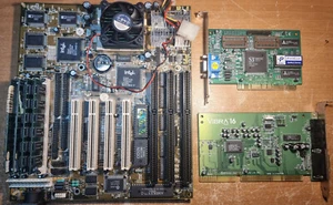 Chaintech 5VGM M101 + Pentium-S 166MHz + 64MB Ram + VGA S3 + Audio Gift - Picture 1 of 11