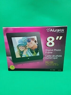 Aluratek ADPF08SF 8 inch LCD Digital Photo Frame - Black - Image 1 of 2