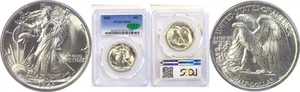 1943 50C Walking Liberty Half Dollar PCGS MS-67 CAC - Picture 1 of 3