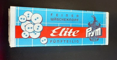 Vintage Elite Prym Wäscheknöpfe 10x 12 Stück Shrtingknopf Originalverpackung 24" - Bild 1 von 4