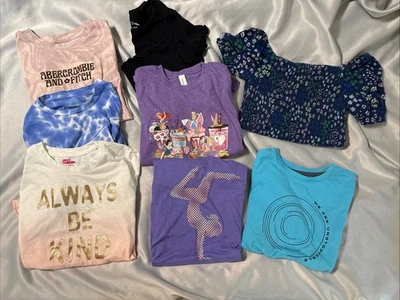 Girl's Lot Size L 10-12 Clothes T Shirts Summer, 8 Piece - Image 1 of 4