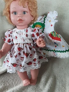 40cm NETTA HANDMADE DOLL CLOTHES 2 Dresses - Picture 1 of 10