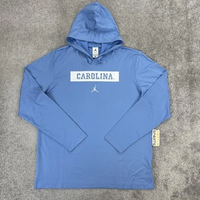 North Carolina Tar Heels Shirt Mens XL Blue NCAA Football Dri-Fit Hooded Nike - Image 1 of 4