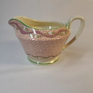 Vintage Kenilworth Enoch Woods Burslem England crema rosa e verde su crema - Foto 1 di 6