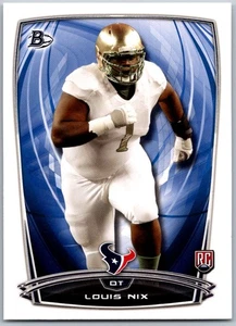 Tarjeta de fútbol americano Bowman 79 Louis Nix Rookies RC Houston Texans 2014 - Imagen 1 de 2