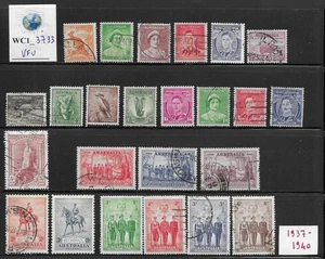 WC1_3733. AUSTRALIA. Valuable lot of 1937-1940 stamps & sets. Used - Picture 1 of 1