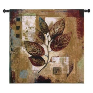 35x35 MODERNIST HERBST Herbstblätter geometrisch zeitgenössisch Wandteppich Wandhängung  - Bild 1 von 1