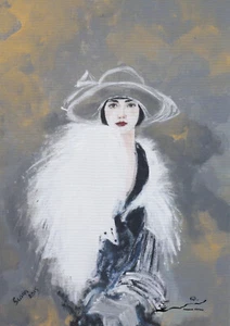 Kunstpostkarte / Postcard - Susan Adams - Foxy Lady - Picture 1 of 1