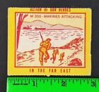 Vintage 1940 Marines Attacking Far East Military Novelty Candy R3 Card #350