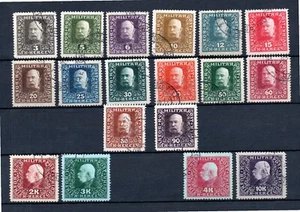 Bosnia Herzegowina (Austria) 1916 old set Franz Josef stamps (Michel 99/116) use - Picture 1 of 2