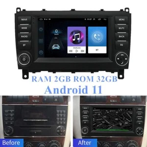 7" Stereo Radio GPS Head Unit 2+32G For Mercedes W203 W209 W463 Built-in Carplay - Bild 1 von 12