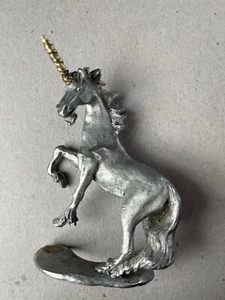 Vtg Pewter Unicorn 4" Figurine - Picture 1 of 4