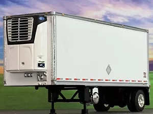 1/64 DCP WHITE 28' WABASH CARRIER REEFER VAN PUP TRAILER - Picture 1 of 6