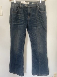 Cotton On Jeans Womens 10 Blue Denim Stretch Bootcut Wide Leg - Picture 1 of 15