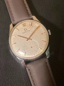 Omega Cal 265 Watch Vintage 1957 36mm Swiss sub dial seconds New Leather Strap - Picture 1 of 12