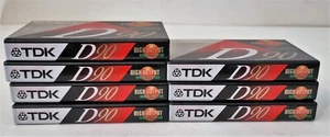 TDK D90 IEC 1/TIPO 1 CINTAS DE AUDIO CASETE DE ALTA SALIDA PAQUETE DE 7 NUEVAS SELLADAS DE FÁBRICA - Imagen 1 de 5