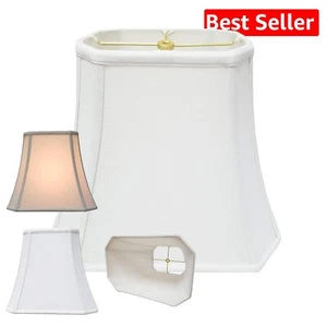 Chic Rectangular Silk Lamp Shade with Antique Finish - Perfect for Table Lamps - Picture 1 of 10