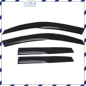 Smoke Window Visors For 2004-2009 Mazda 3 Sedan 4-Door Vent Rain Guard Shade - Picture 1 of 8