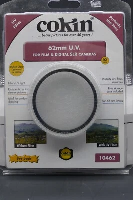 Cokin 62mm Ultraviolet UV Filter Sealed Ideal for Film & Digital SLR Cameras - Image 1 of 2