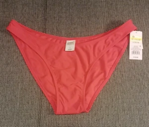 Wild Fable Front Scoop Low Rise High Leg Cheeky Bikini Bottom Red Large - Picture 1 of 4