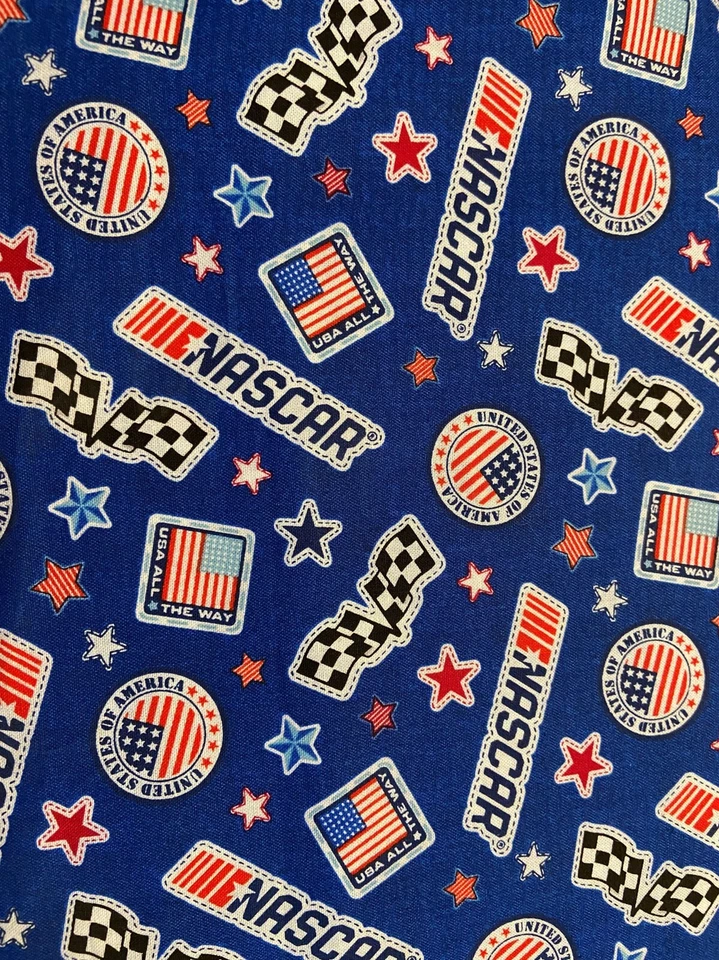 Nascar Racing Logo Badges, Cotton Fabric, Fat Quarter - Image 1 of 1