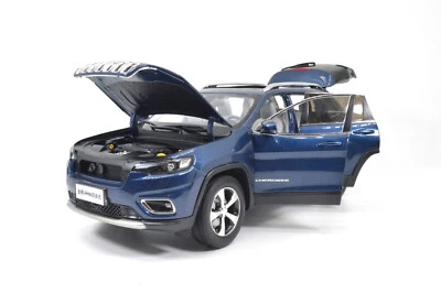 1:18 Scale Jeep Cherokee Blue Alloy Diecast Model Car Toy Vehicle Collection Kid - Image 1 of 4