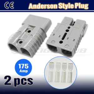2 X ANDERSON STYLE PLUG 175A AMP CARAVAN TRUCK CONNECTOR SOLAR DT 50A DC 12V 24V - Picture 1 of 6