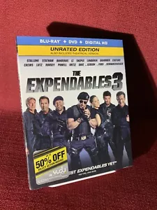 THE EXPENDABLES 3 (Unrated) Blu-Ray + DVD No Digital 2014 W/ Slipcover CLEAN - Picture 1 of 7