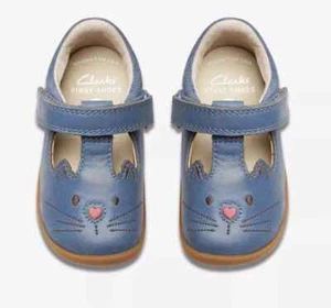 Niñas Clarks Denim Azul Pre Walkers Roamer Ears - Imagen 1 de 4