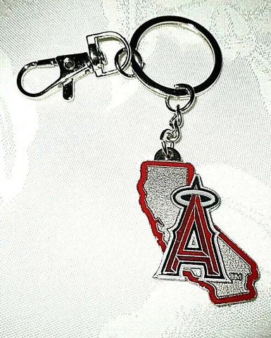 ANAHEIM ANGELS (Los Angeles) Heavyweight Metal State Shaped KEY CHAIN #02 - NEW Cover