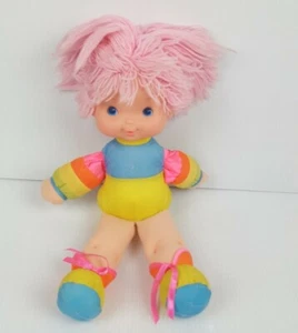 Peluche vintage Rainbow Brite BABY BRITE DOLL 1983 rosa solleticato - leggi #2 - Foto 1 di 12
