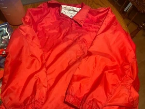 Current Seen Red Windbreaker Jacket Made In Russia Nautical Lining Womens 16W - Picture 1 of 3