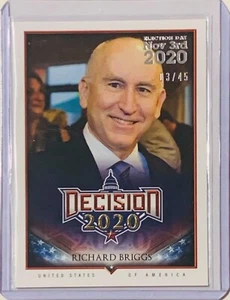 RICHARD BRIGGS 2020 DECISION #/d 3/45 CARD TENNESSEE STATE SENATOR NOV. 3rd - Picture 1 of 2