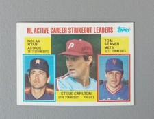 1984 NL Active Career Strikeout Leaders - Steve Carlton/Nolan Ryan/Tom Seaver 
