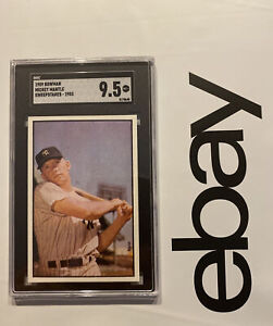 Mickey Mantle SGC 9.5 MINTY 💎 MINT 1989 Bowman Collector Card Vintage Man Cave