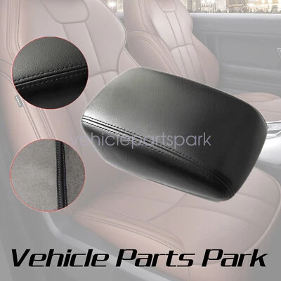 Compatível com 2016 2017 2018 Ford Focus apoio de braço de couro console central tampa preta - Imagem 1 de 4