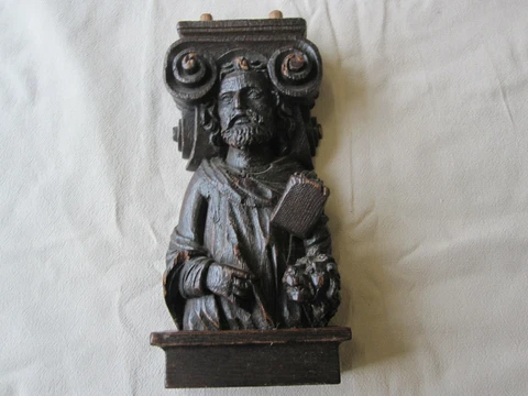 19 TH CENTURY WOODEN ANTIQUES STATUE  SAINT MARK THE EVANGELIST Cover