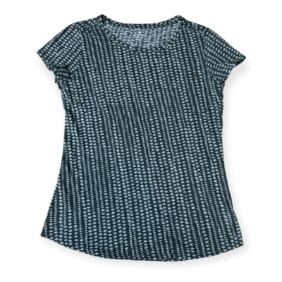 ATHLETA Women’s Gray Polka Dotted Short Sleeve Daily Cotton Tee T-Shirt Size Sma - Image 1 of 4