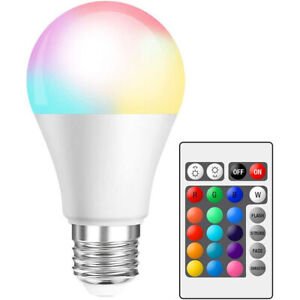 ️US 1/2/4PACK Remote Control Dimmable LED Bulb 5/10/15W 16 Colors Holiday Decor