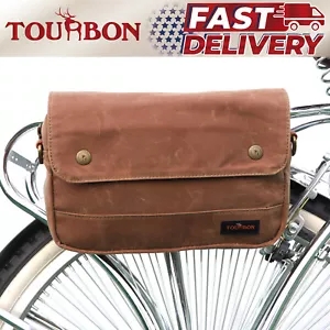 Tourbon Tela Cerata Manubrio Bici/Custodia Sella Telaio Bici Borsa Ciclismo - Foto 1 di 24
