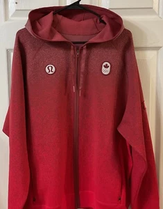 NWOT Men’s Lululemon Team Canada Exclusive Olympic Knit Full-Zip Hoodie XXL Red - Picture 1 of 18