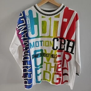 Camp Beverly Hills Vintage Front AOP Cut Tag Medium/Large Long Sleeve Shirt - Picture 1 of 10