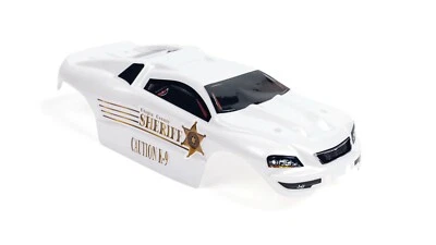 Cuerpo personalizado policía blanco para carcasa Traxxas 1/16 e-Revo Mini 7012 (solo cuerpo) Foto 1 de 4