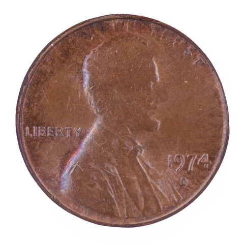 ERROR 1974 D Lincoln Cent ANACS MS63 BRN Struck Through Grease Certified 1c Cover