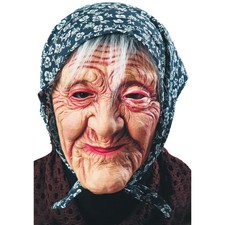 Maschera Befana con Foulard Travestimento Donna Epifania Carnevale Taglia Unica