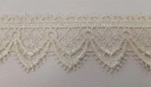 Häkelspitze Borte Spitze Macramee Landhaus Blume beige Höhe 45 mm, Meterware - Bild 1 von 3