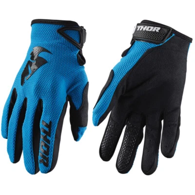 2022 THOR SECTOR MOTOCROSS MX BIKE GLOVES ADULT - BLUE - Image 1 of 3